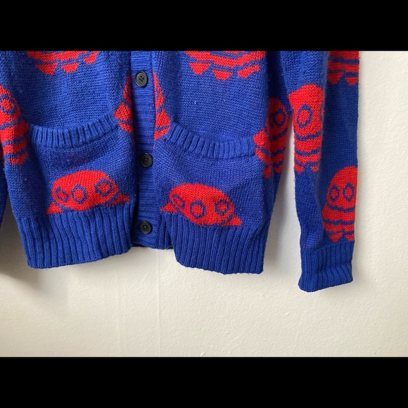 SOLD UFO Pattern Cardigan - Picture 2 of 2